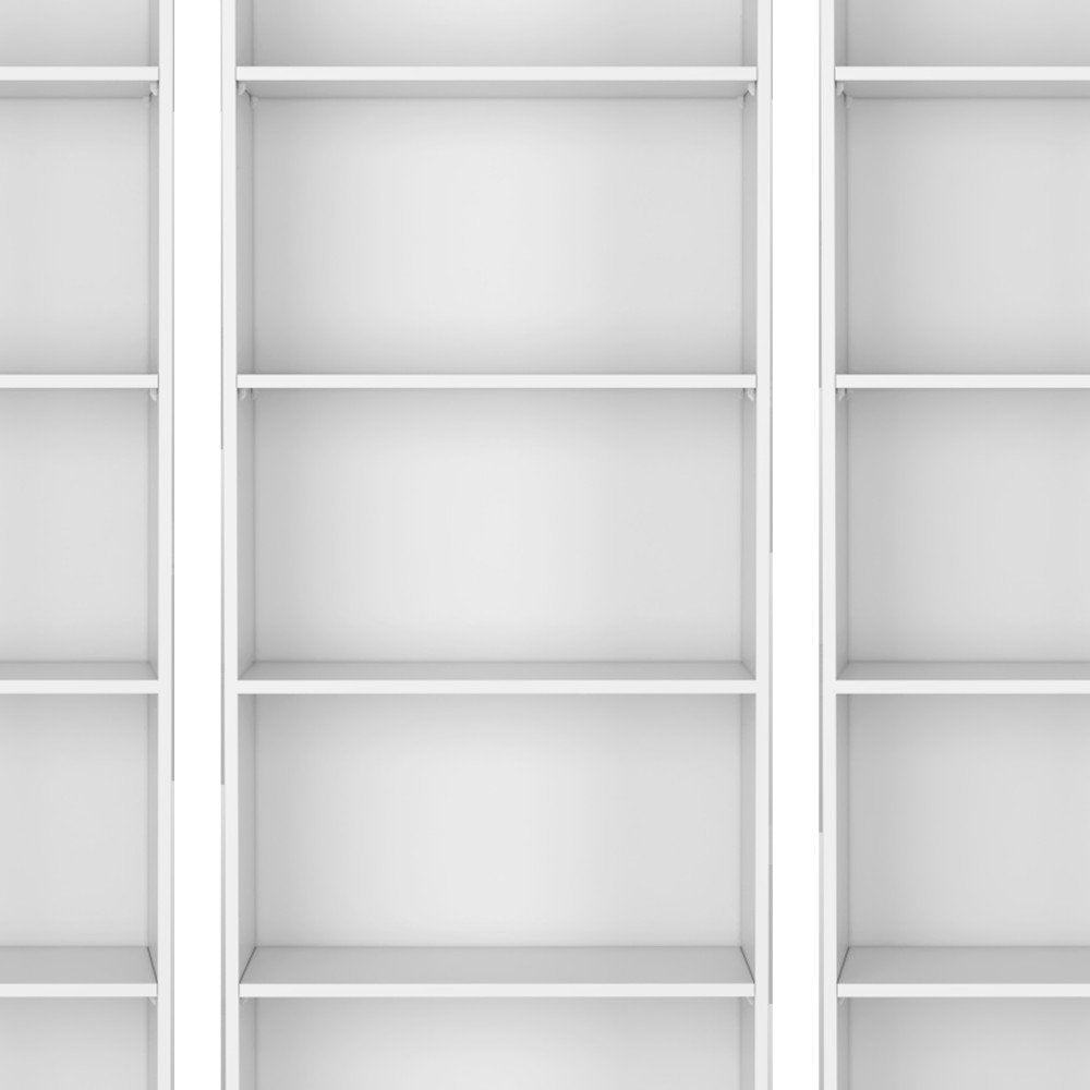 Set of Three White Wood Five Tier Modular Bookcase - SKU 546619