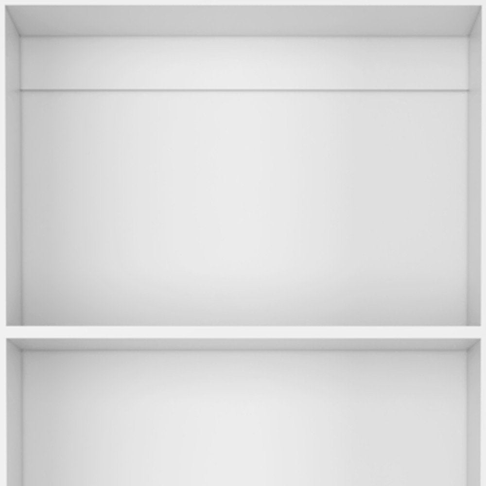 Set of Three White Wood Twelve Tier Modular Bookcase with Two Doors - SKU 546626