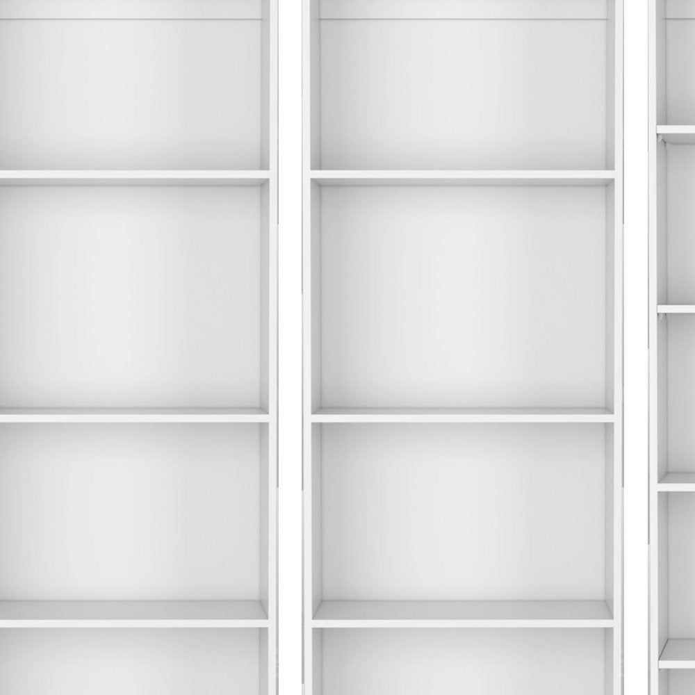 Set of Three White Wood Thirteen Tier Modular Bookcase - SKU 546628