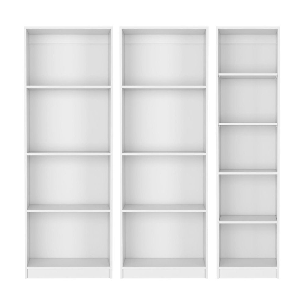 Set of Three White Wood Thirteen Tier Modular Bookcase - SKU 546629