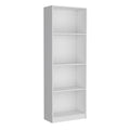 Set of Three White Wood Thirteen Tier Modular Bookcase on a white background