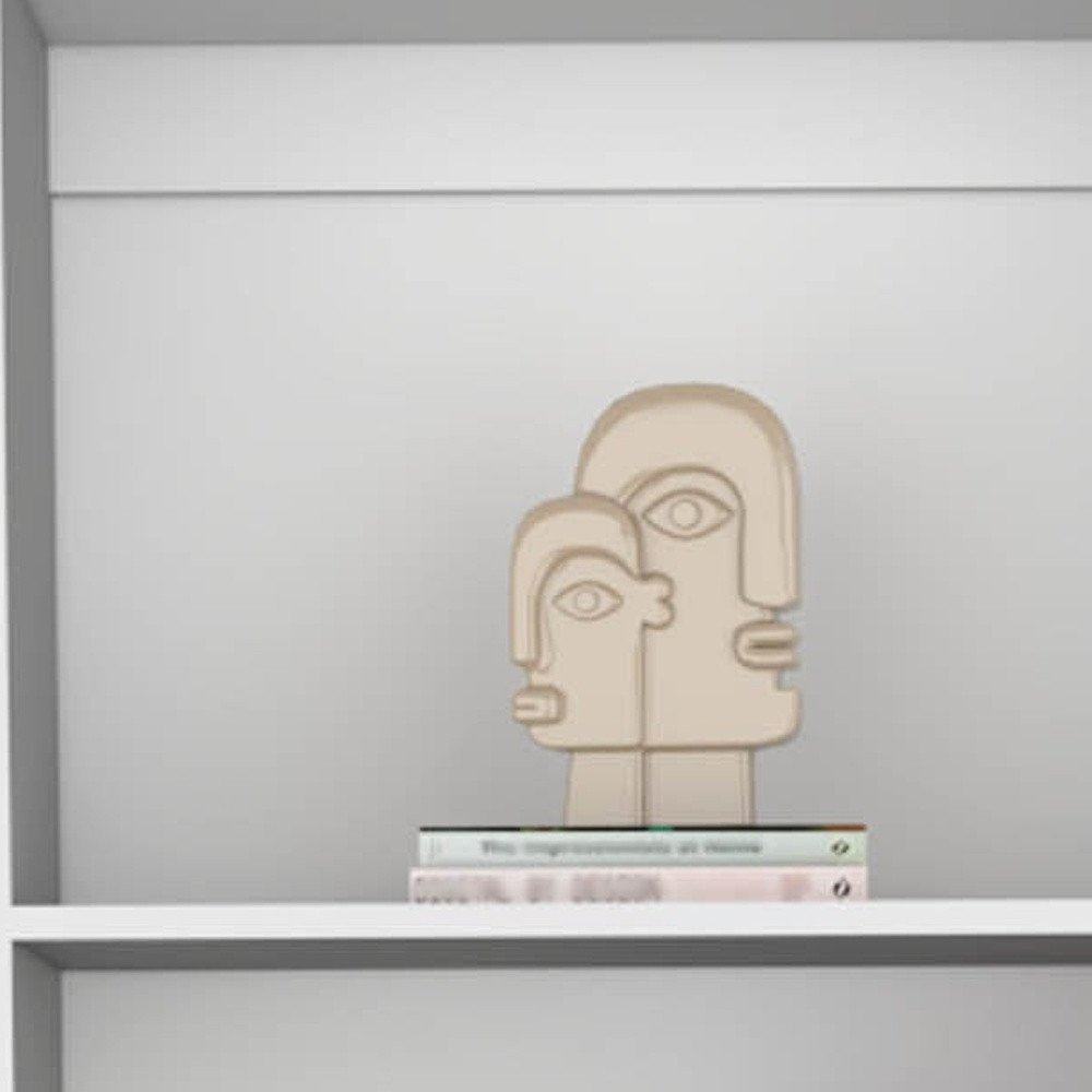 Set of Three White Wood Ten Tier Modular Bookcase with Four Doors on a white background