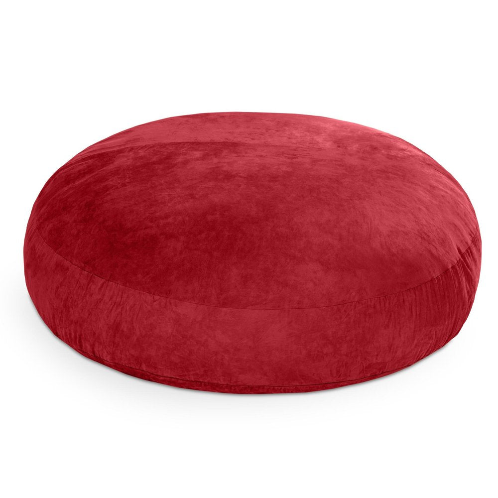 72" Cinnabar Microsuede Bean Bag Chair on a white background