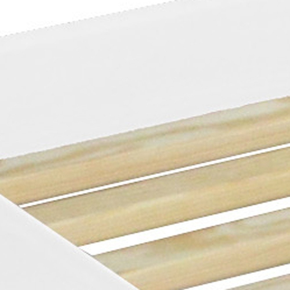 White Solid Wood Twin Bed Frame - SKU 546946 on a white background