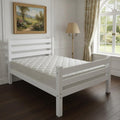 White Solid Wood Twin Bed Frame