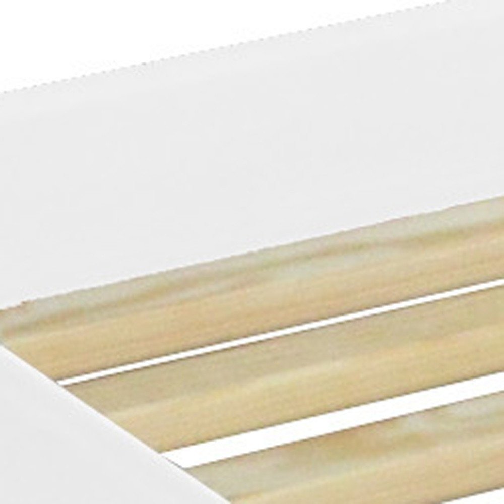 White Solid Wood Full Bed Frame - SKU 546960 on a white background