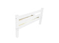 White Solid Wood Queen Bed Frame - SKU 548171 on a white background