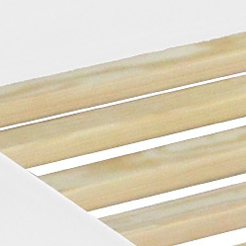 White Solid Wood Queen Bed Frame - SKU 548171 on a white background