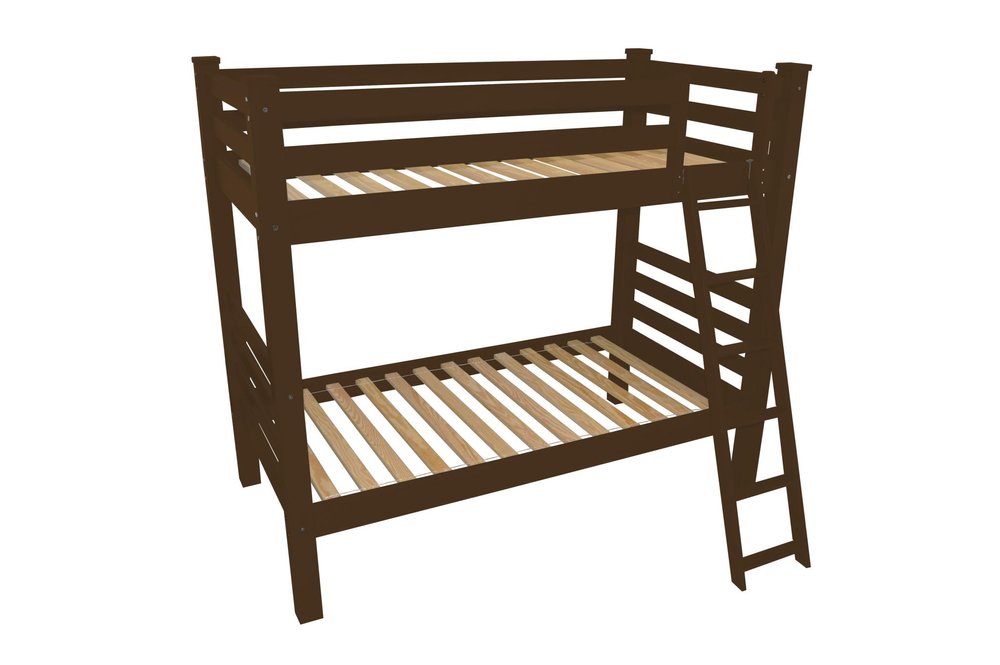 Brown Twin Solid Wood Bunk Bed