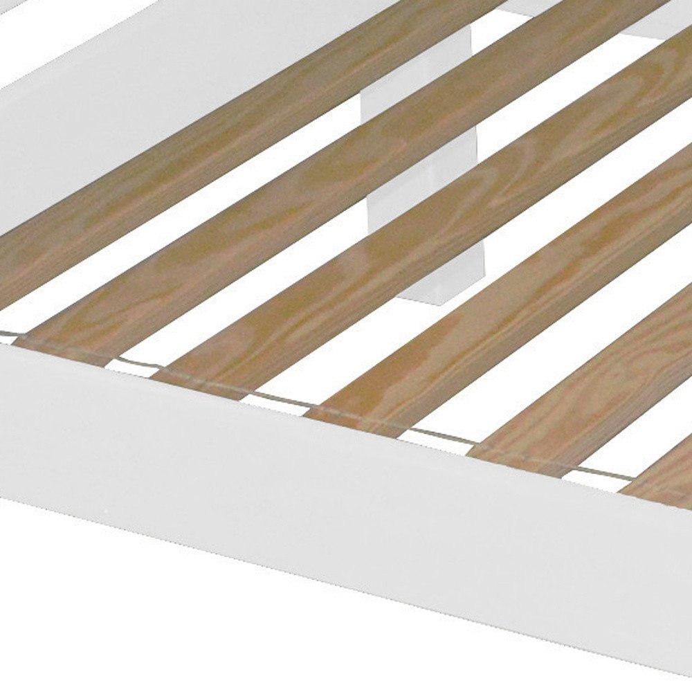 White Twin Solid Wood Bunk Bed