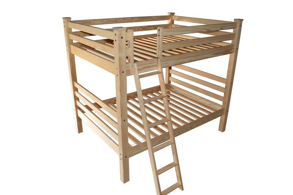 Natural Full Over Full Solid Wood Bunk Bed