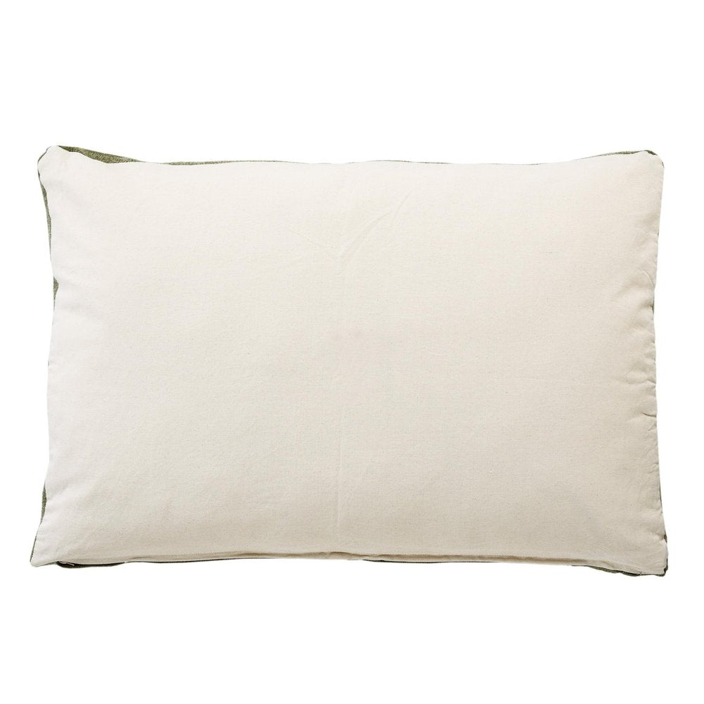24" X 36" Stonewashed Sage Medallion Pillow Style Pet Bed With Removable Cover. Dog bed isolated on a plain white background, showing a cotton surface.