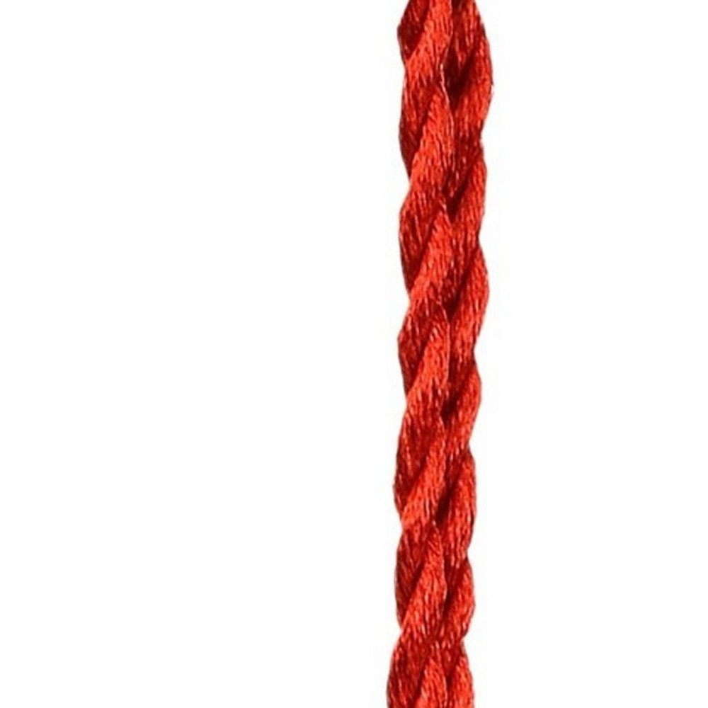 Set of Four Handmade Gold Green Red And White Acrylic Tassel Ornament s on a white background