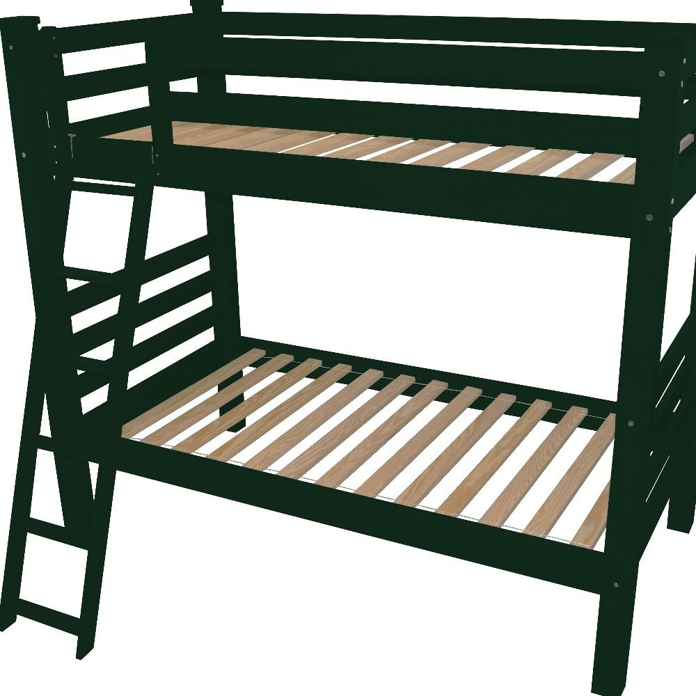 Green Queen Solid Wood Bunk Bed