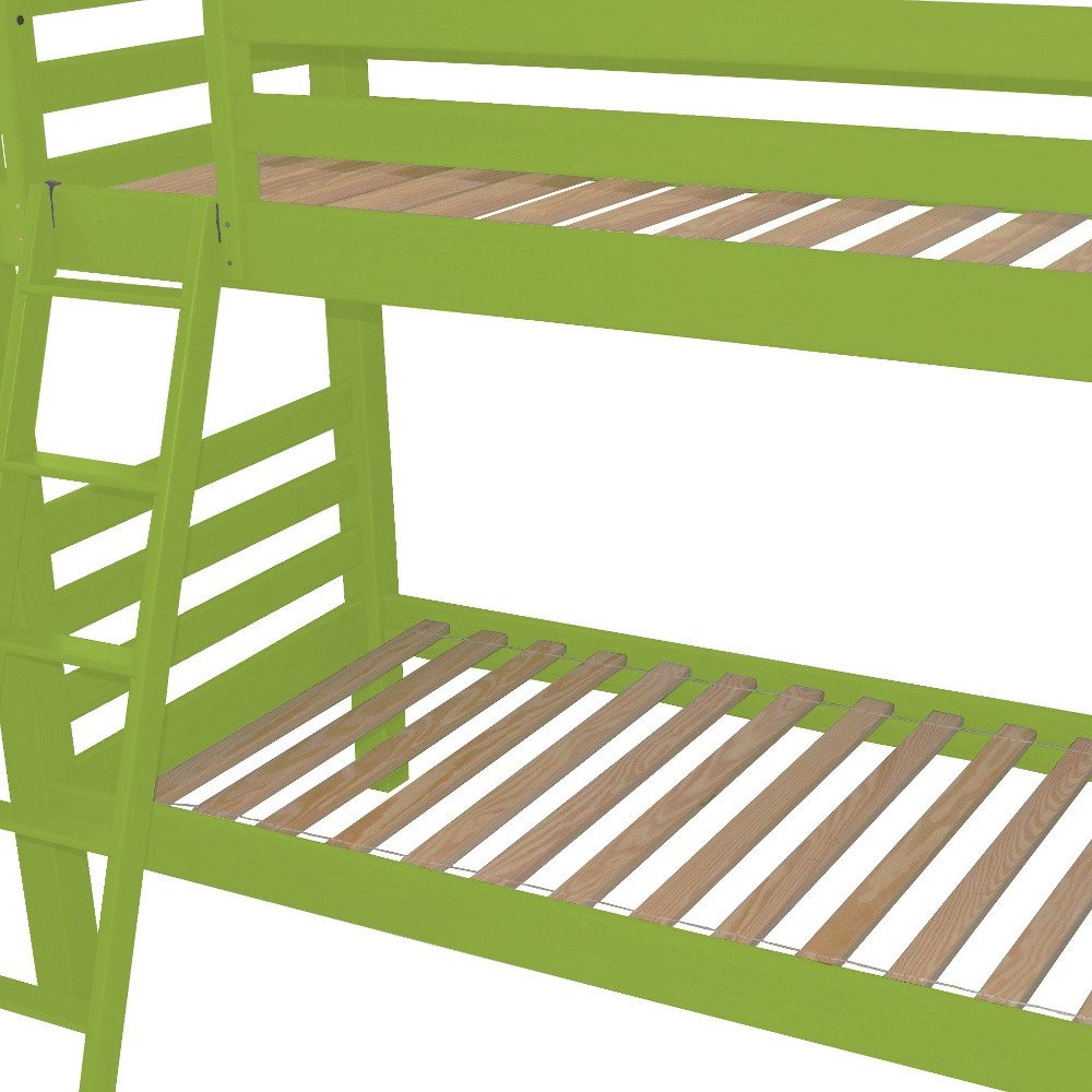 Green Queen Solid Wood Bunk Bed