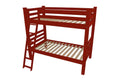 Red Queen Solid Wood Bunk Bed on a white background