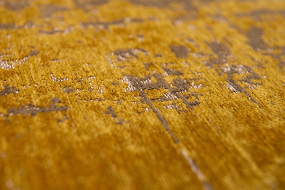 9' X 13' Yellow And Brown Chevron ,Washable, Area Rug