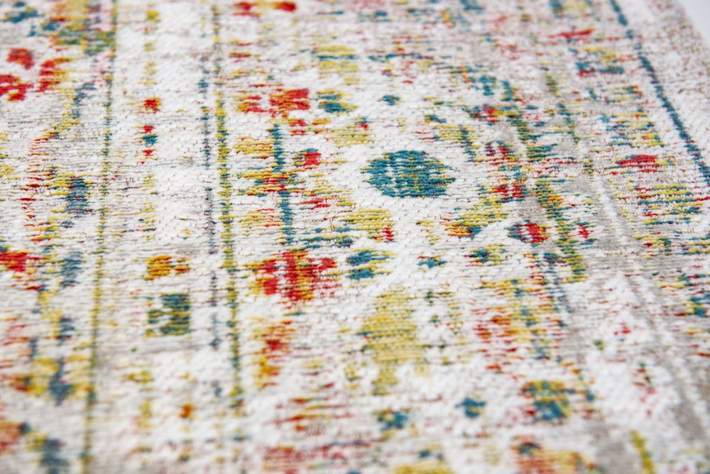 9' X 13' White Oriental Non Skid Area Rug on a white background