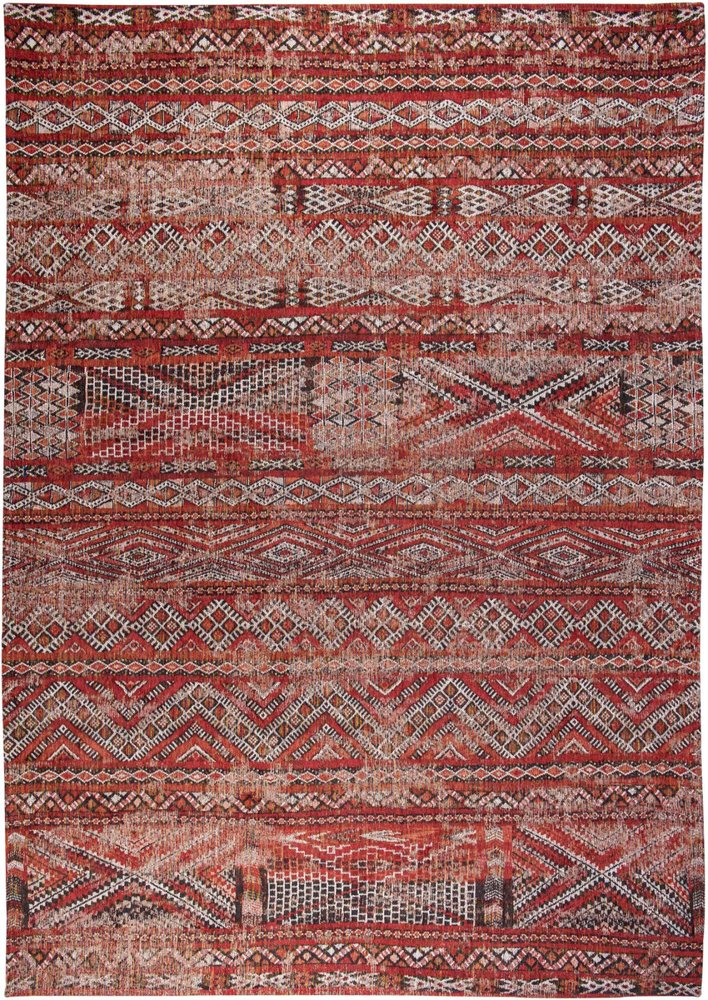 9' X 13' Red and Gray Oriental Non Skid Area Rug