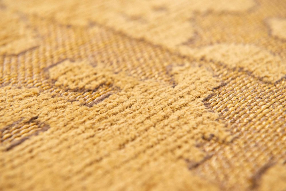 9' X 13' Yellow Abstract Non Skid Area Rug - 108" H x 144" W x 0.2" D