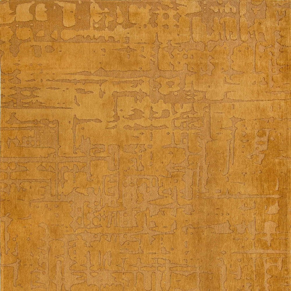 9' X 13' Yellow Abstract Non Skid Area Rug - 108" H x 144" W x 0.2" D