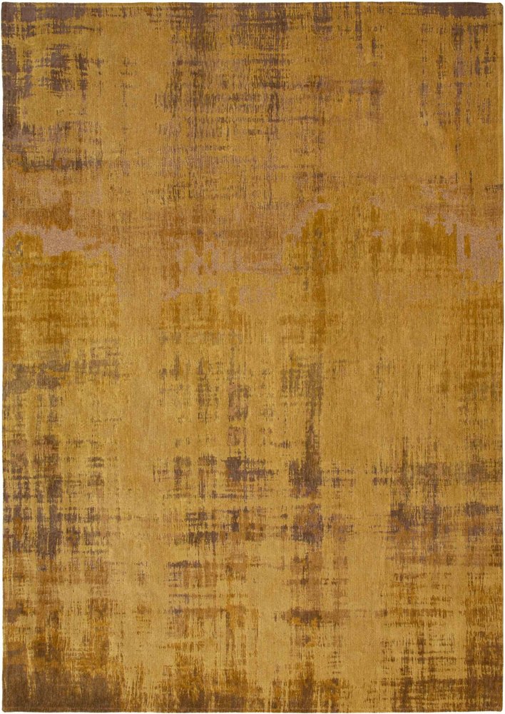 9' X 13' Yellow and Brown Abstract Non Skid Area Rug