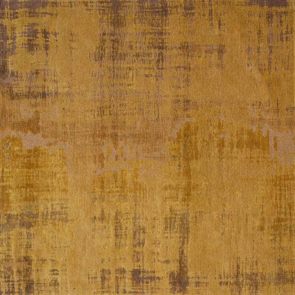 9' X 13' Yellow and Brown Abstract Non Skid Area Rug