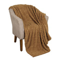 Twin Camel Fleece Geometric Plush Blanket on a white background