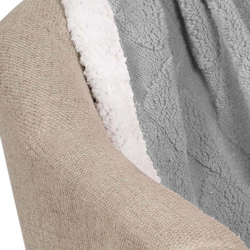 Twin Platinum Fleece Knitted Plush Blanket close-up detail
