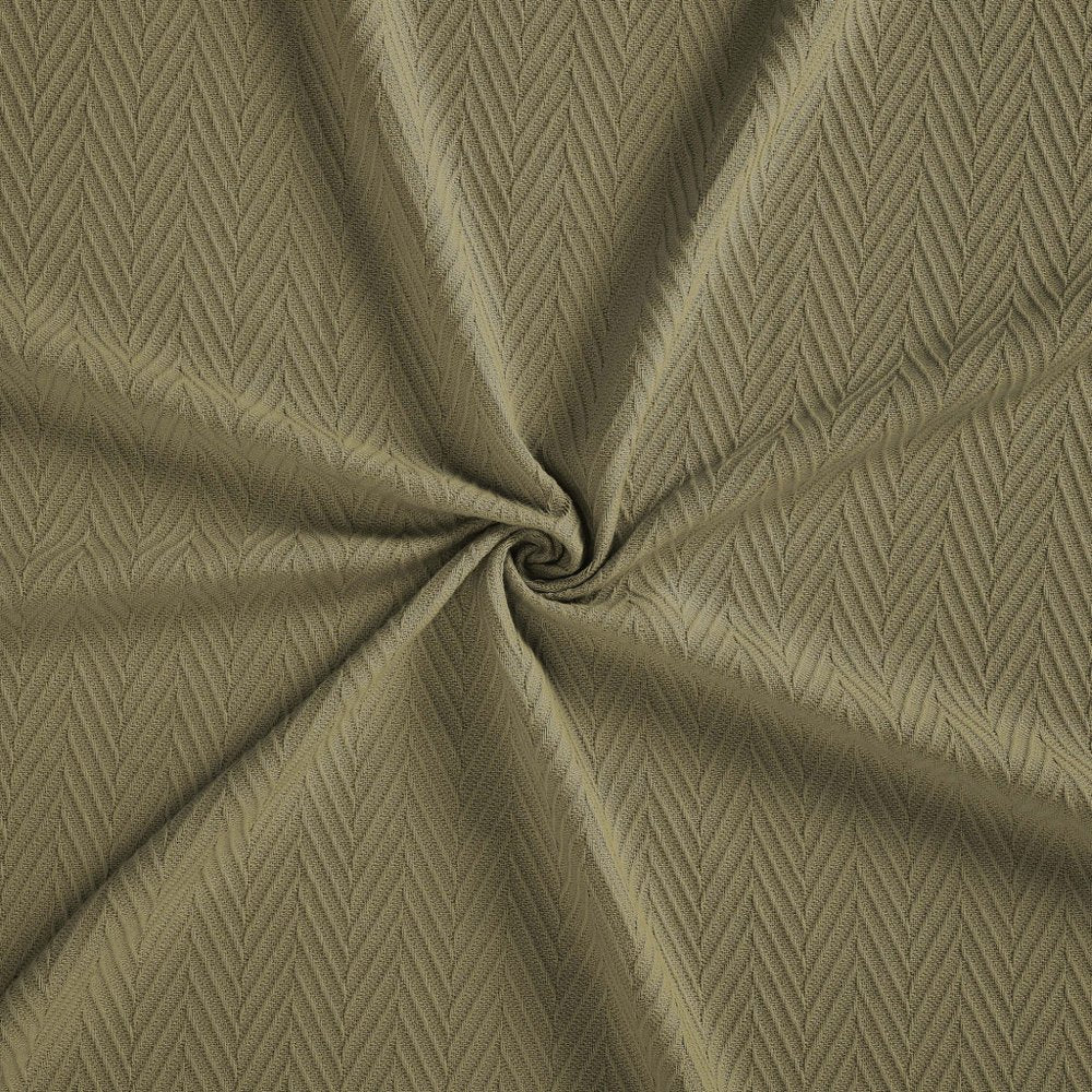 Twin Sage Cotton Woven Chevron Blanket