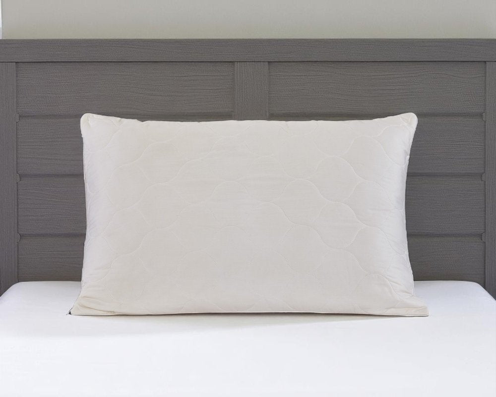 Cotton Wool Hypoallergenic Standard Size Bed Pillow close-up detail