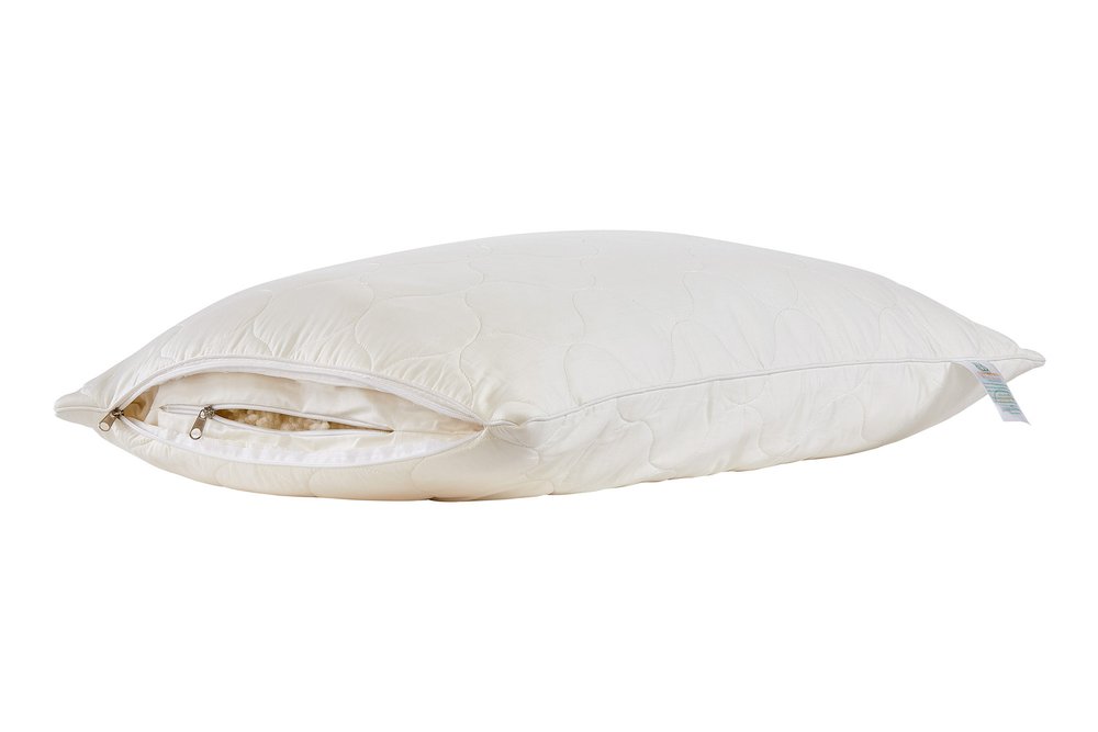 Cotton Wool Hypoallergenic Queen Size Bed Pillow - with Advanced Cooling Technology