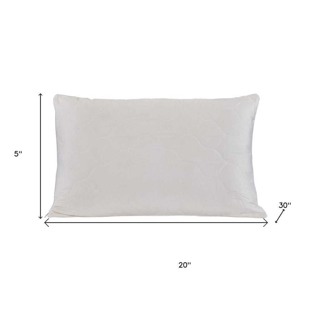 Cotton Wool Hypoallergenic Queen Size Bed Pillow - with Advanced Cooling Technology