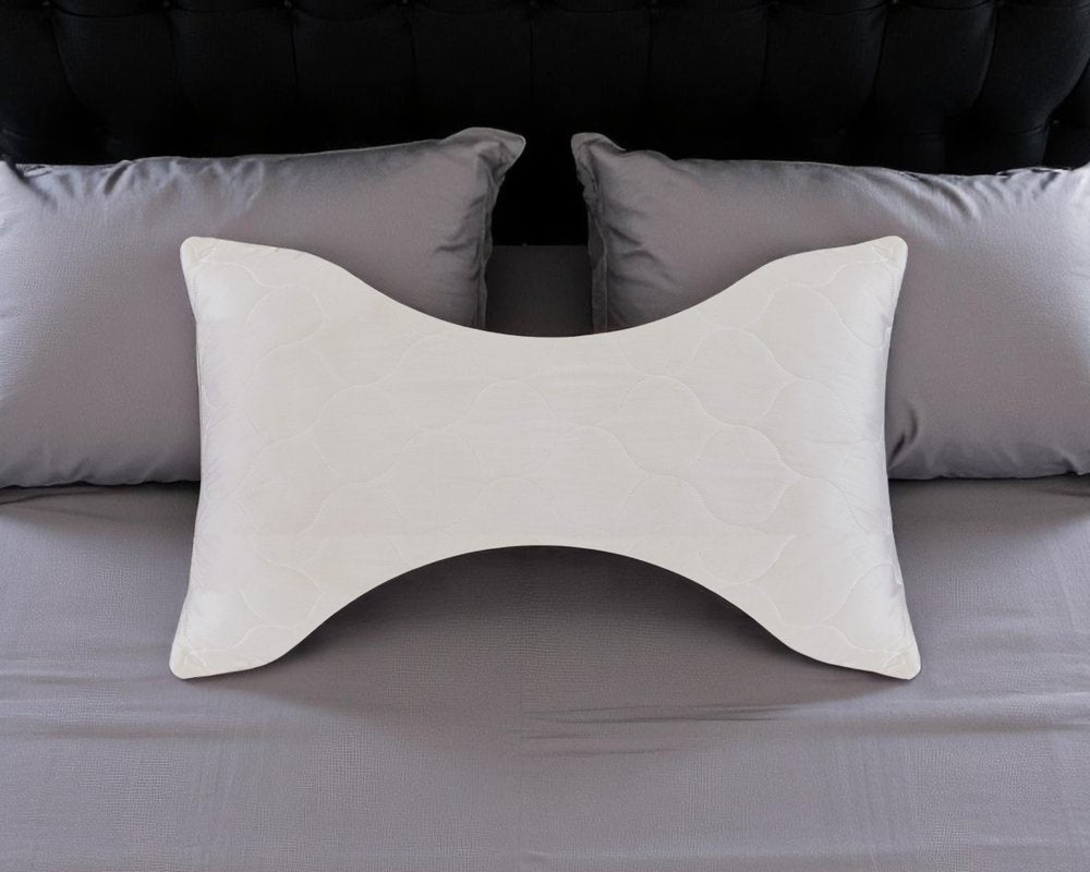 Cotton Wool Hypoallergenic Ergonomic Standard Size Bed Pillow - with Pillowcase Included