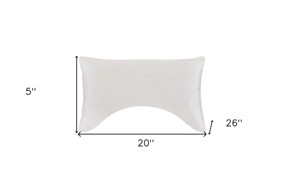 Cotton Wool Hypoallergenic Ergonomic Standard Size Bed Pillow - 5.00" H x 20.00" W x 26.00" D
