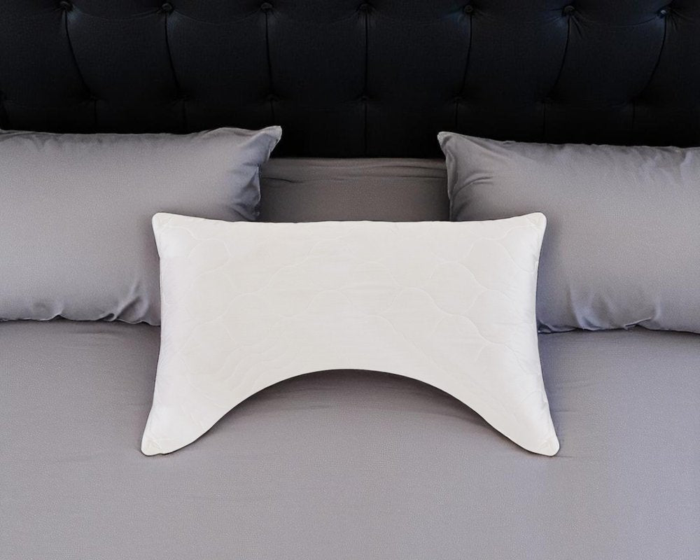 Cotton Wool Hypoallergenic Ergonomic Standard Size Bed Pillow - 5.00" H x 20.00" W x 26.00" D