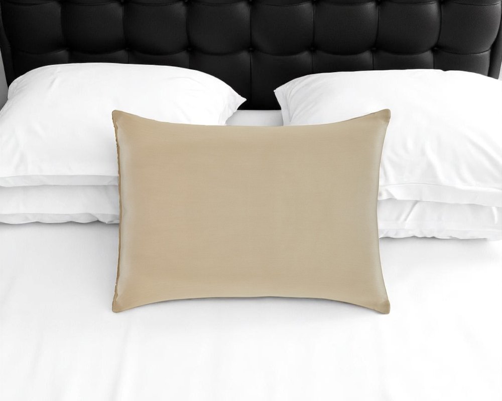 Cotton Wool Medium Hypoallergenic Standard Size Bed Pillow on a white background