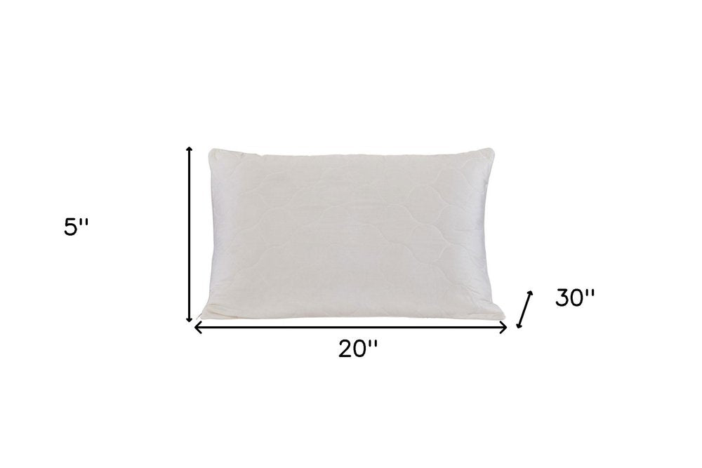 Cotton Latex Foam And Wool Hypoallergenic Queen Size Bed Pillow on a white background