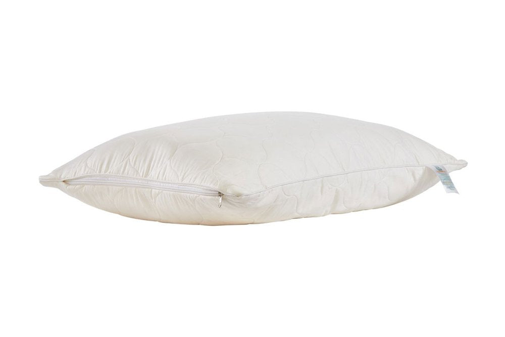 Cotton Latex Foam And Wool Hypoallergenic King Size Bed Pillow on a white background