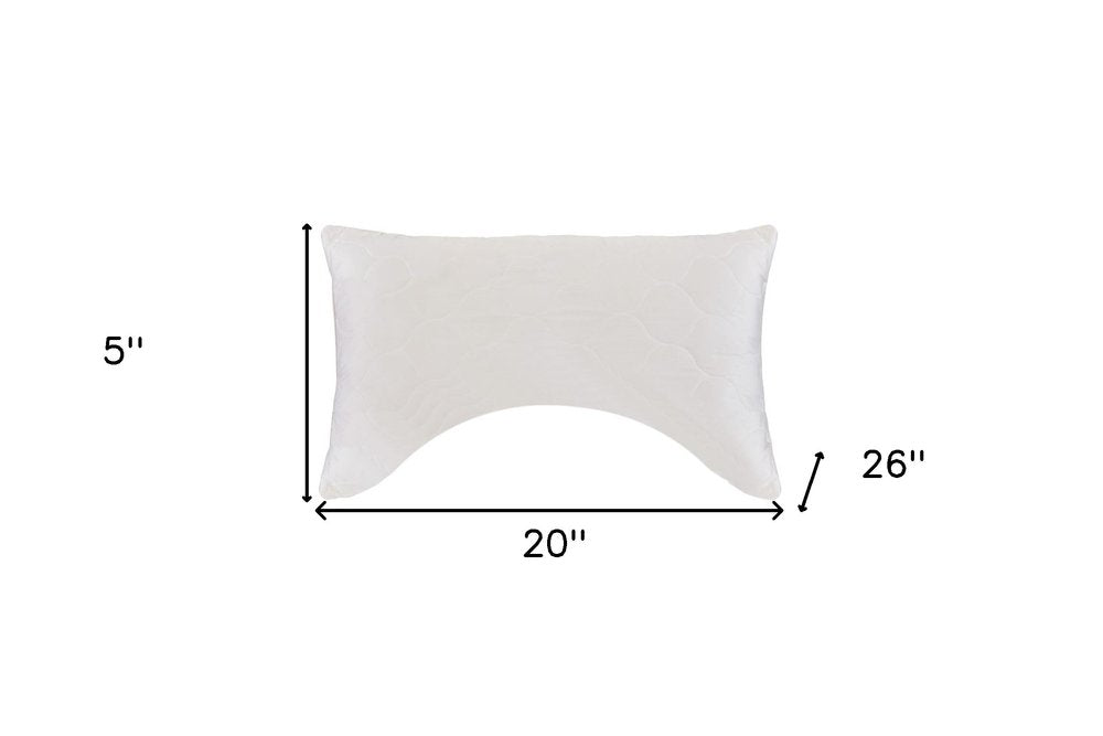 Cotton Latex Foam And Wool Hypoallergenic Ergonomic Standard Size Bed Pillow on a white background