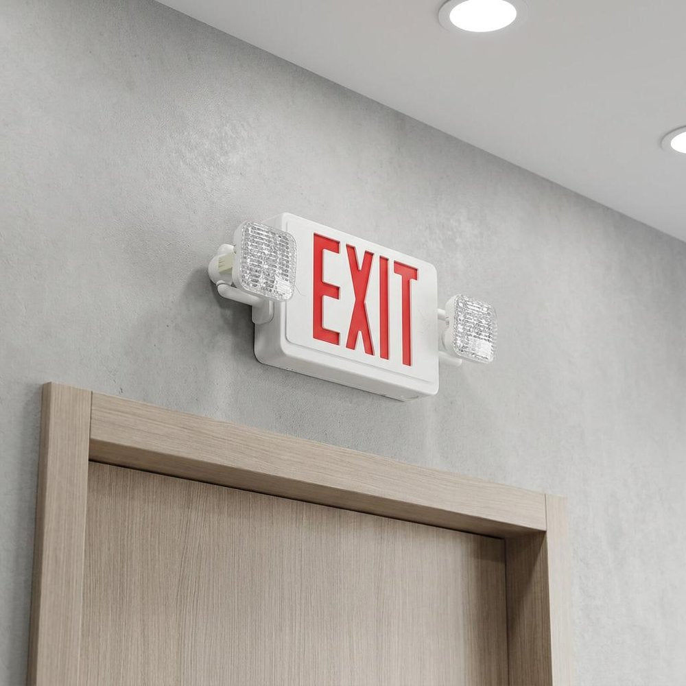 LED Emergency Exit Sign on a white background