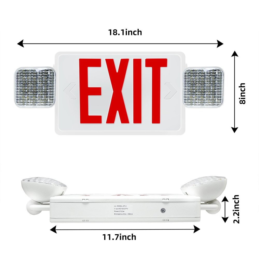 LED Emergency Exit Sign on a white background
