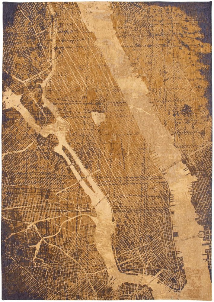 9' X 13' Yellow Abstract Non Skid Area Rug - 108" H x 144" W x 0.12" D