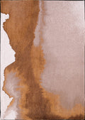 9' X 13' Yellow and Brown Abstract Non Skid Area Rug - SKU 551791 in a home interior