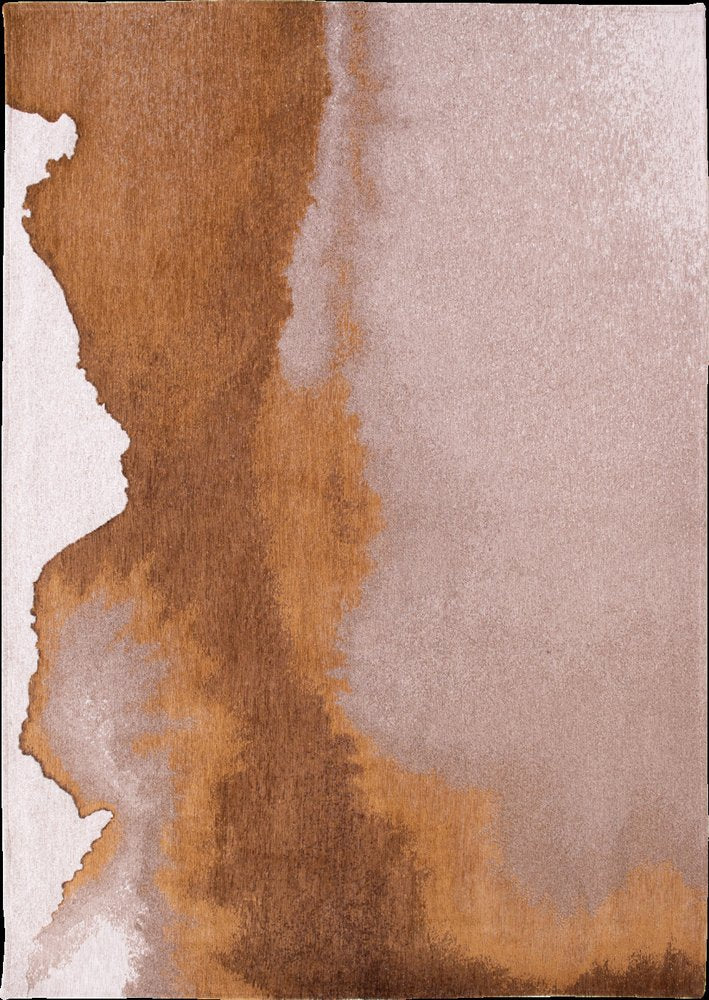 9' X 13' Yellow and Brown Abstract Non Skid Area Rug - SKU 551791 in a home interior