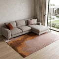 9' X 13' Yellow and Brown Abstract Non Skid Area Rug