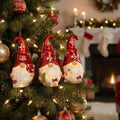 Set of Three Animated White And Red Resin Hanging Figurine Ornament s