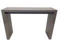 60" Gray Rectangular Wood Bar Height Bar Table. Bar & restaurant table isolated on a plain white background, finished in gray wood.