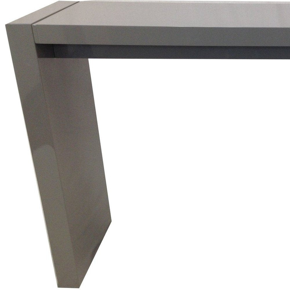 60" Gray Rectangular Wood Bar Height Bar Table