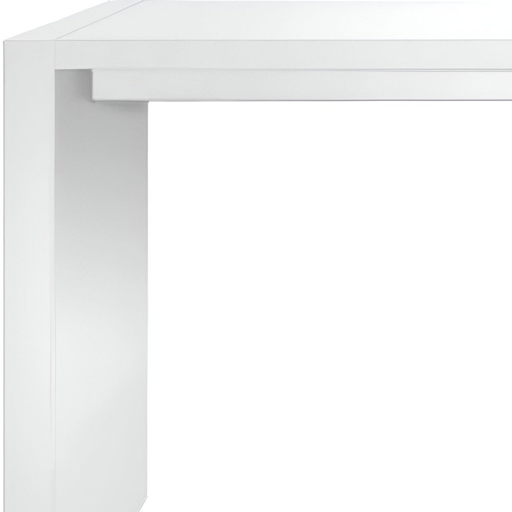 60" White Wood Rectangular Bar Height Bar Table